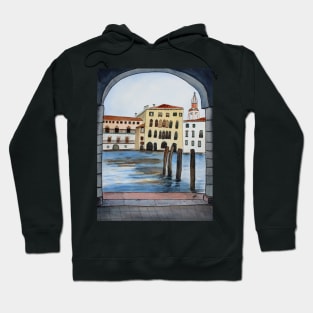 Venice Whimsical Mixed Media Art Piece Hoodie